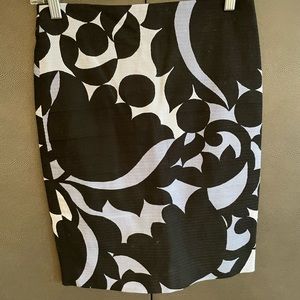 Black Floral Pencil Skirt
